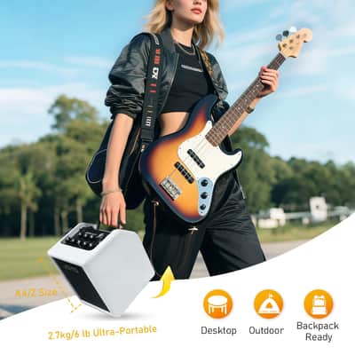 JOYO Vibe Cube BA-30 30W Bass Combo Amplifier Portable Amp 4" Speaker with 3-Band EQ & Compressor | Bluetooth 5.1 + OTG Direct Recording | Headphone Practice for Bassist Solo Livestream Gigs image 8