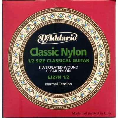 D'Addario Classical Strings EJ27N-1/2 1/2 Size, Silverplated, Normal - Classic Guitar Strings image 1