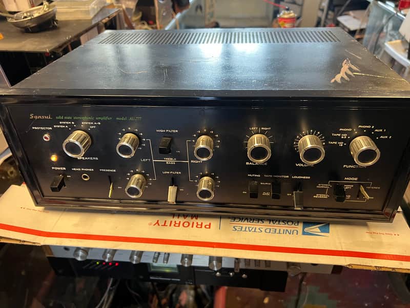 Vintage Sansui AU-777 Solid State Stereophonic Amplifier, Working