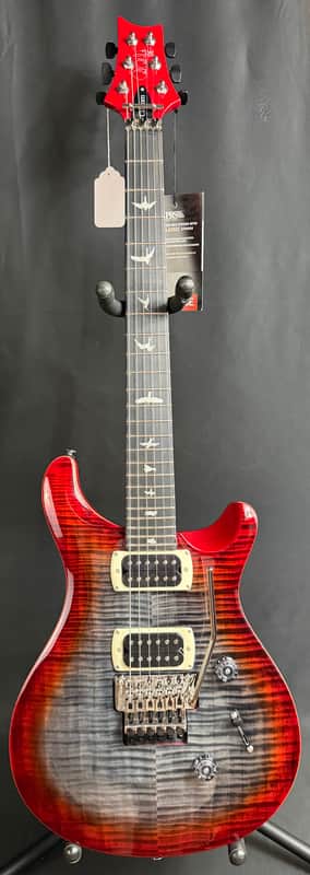 PRS SE Custom 24 "Floyd" Electric Guitar Charcoal Cherry Burst Finish w/ Gig Bag image 1