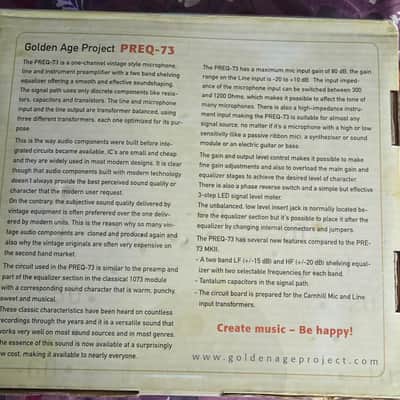 Golden Age Project PREQ-73 Preamp with Two Band EQ 2010s - Red image 5