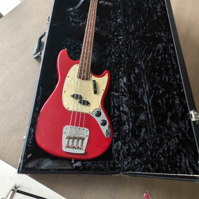 Vintage ALL ORIGINAL Fender Mustang Bass 1967 - Nitro Finish - Dakota Red image 10