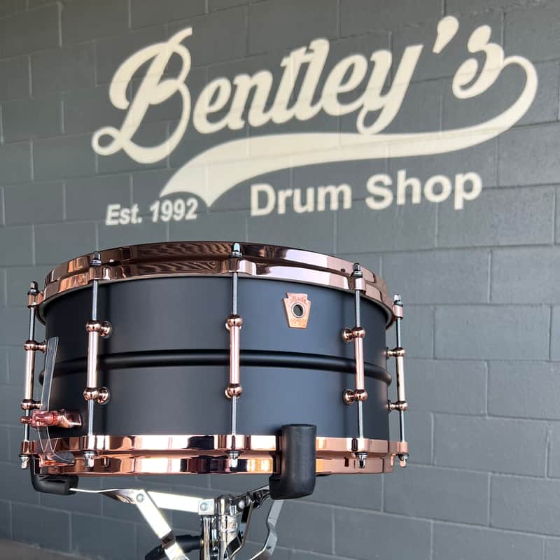 Ludwig LB427TDC Hot Rod Matte Black Nickel 6.5x14" Black Beauty Snare Drum w/ Copper Hardware *IN STOCK '* image 1