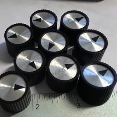 Danelectro Amp Knobs 1960’s - Black Chrome Inserts image 1