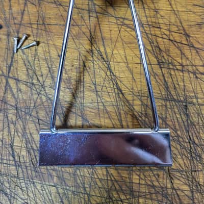 Vintage 1970's Japan Stella Guitar Tailpiece and Original Installation Screws Luthier Parts #2 image 3