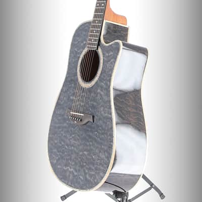 BC Rich  Prophecy series 6-string Acoustic-electric with Maple Top, Maple Back and Sides, Mahogany Neck, and Ebony Fingerboard - Smoke Black Quilt (X7) (0073A) image 3