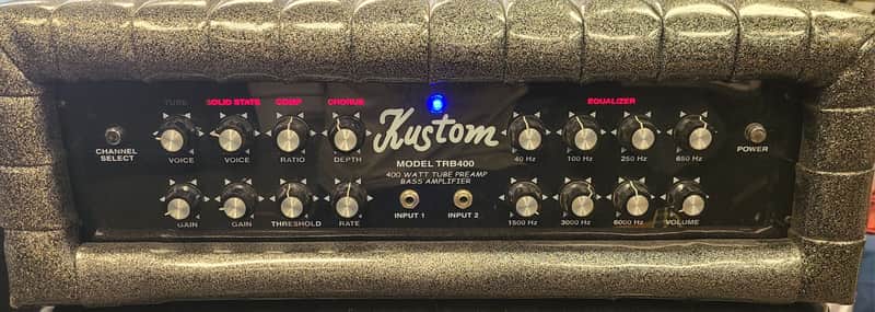 Kustom TRB-400 400 Watt Tube PreAmp Tuck N Roll Bass Amplifier Head image 1