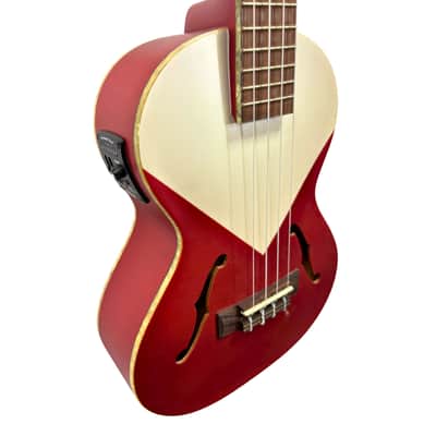 Kala Archtop Tenor Acoustic Electric Ukulele - Chicago Red image 3