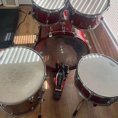 Yamaha SBP2F5 Stage Custom Birch 22x17/16x15/12x8/10x7/5.5x14" 5pc Shell Pack 2015 - Present - Cranberry Red image 2