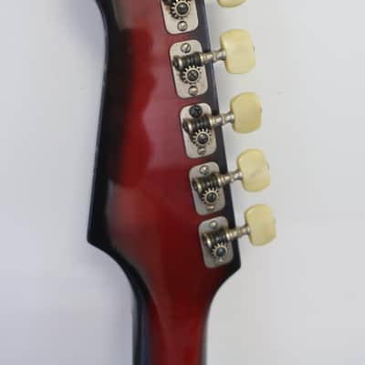 Vintage 1965 Eko Tonemaster Panaramic Crucianelli Triple Cutaway 1964-65 Guitar Redburst Made In Italy Vox Factory Missing Original Pick Ups EZ Project Immaculate Condition Rare Parts Bridge Van Ghent Tuners Misc Electronics. image 11