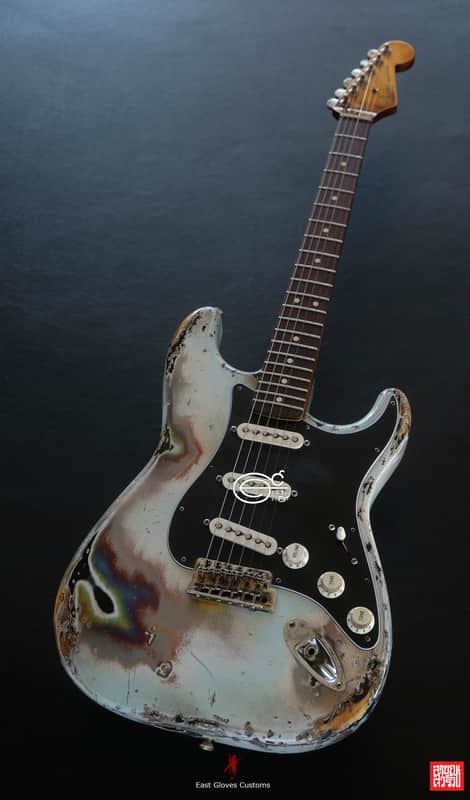 Fender Stratocaster Sonic Blue Heavy Aged Relic by East Gloves Customs image 1