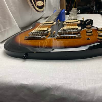 Ibanez Studio Series ST1200 Studio Twin 6/12 Double Neck doubleneck Guitar with Case MIJ Made In Japan 1978 - Brown Sunburst image 10