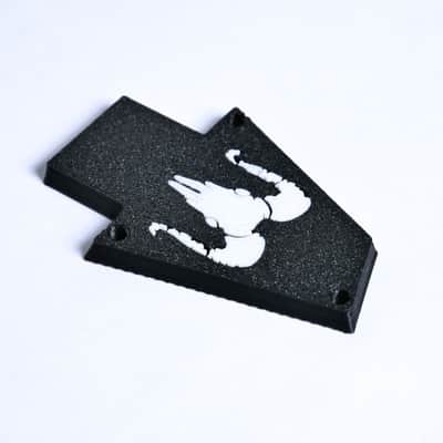 Custom Ibanez Truss Rod Cover for RG & JEM – Ram Skull (White & Black) image 4