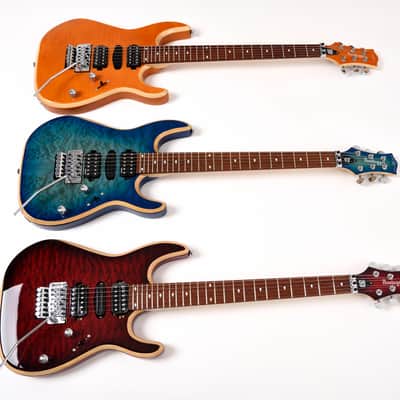 BootLegger Guitar Royal 2024 - Blue - Floyd Rose Double Locking - Coil Split image 22