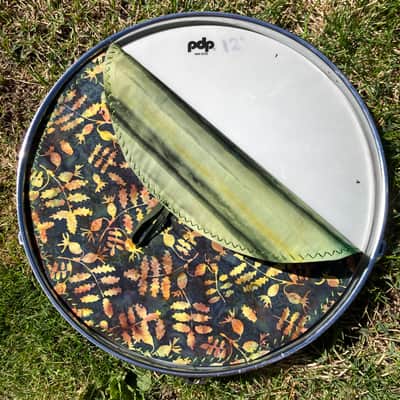 12" reversible Drum Bunny cotton drum cover - partial mute - dampener - compare to Big Fat Snare Drum Quesadilla, Drum Tortilla image 4