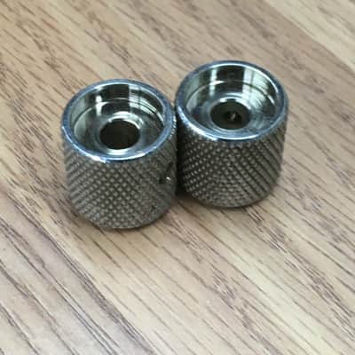 Two Vintage Reissue Fender Spec 60s Knobs Slotted Set Screw Tele Light Aged Relic Knurled image 6
