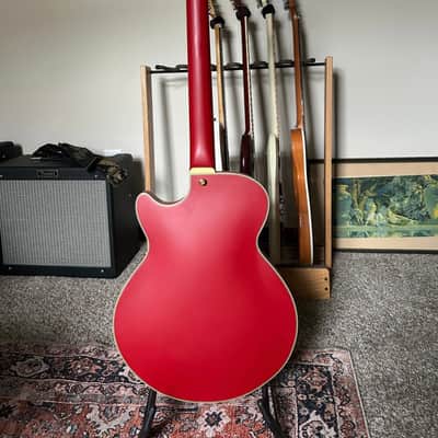 D'Angelico Deluxe SS Semi-Hollow Single Cutaway with Stop-Bar Tailpiece 2010s - Matte Cherry image 4