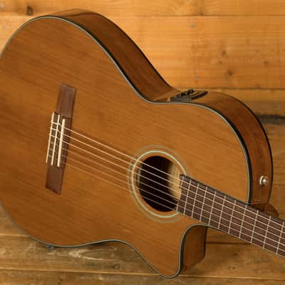 Fender CN-140SCE Nylon Thinline w/Hard Case - Natural image 5