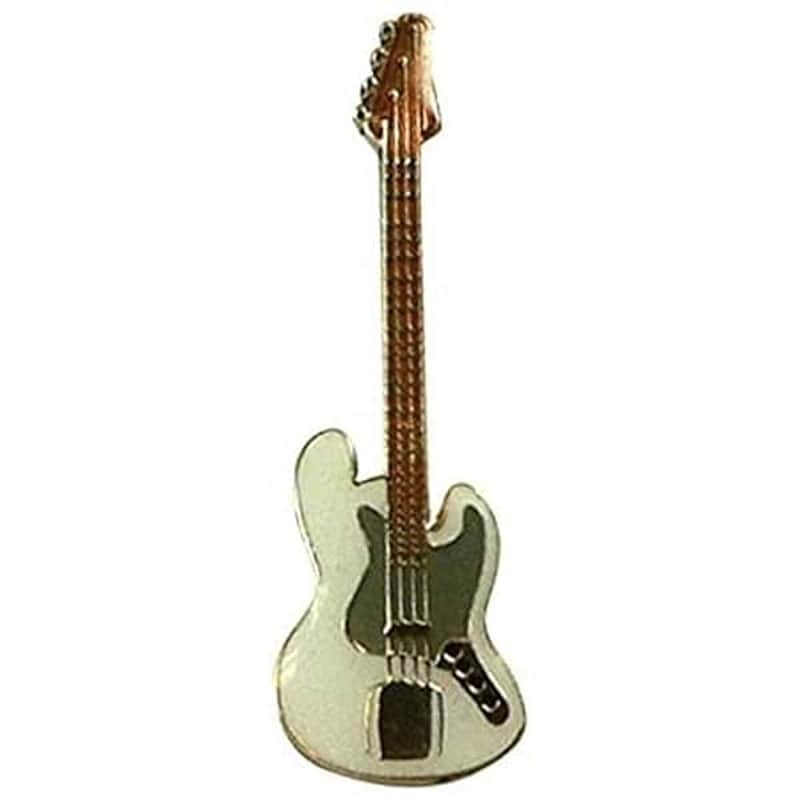 AIM J Bass Guitar Mini Pin, White image 1