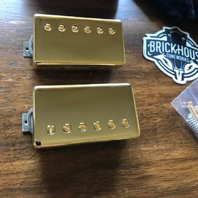 Brickhouse Toneworks 1960 P.A.F. Humbucker Pickup Set – Gold 2026 - Gold image 2