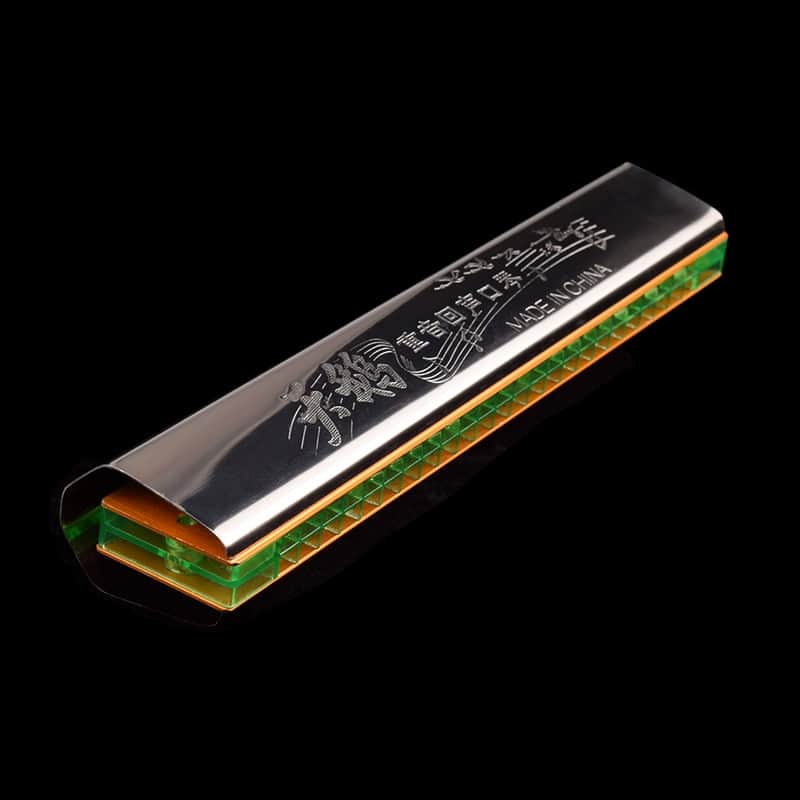 Swan Echoing Harmonica 24 Holes C Key Aluminum Board Stainless Steel Cover Board Harmonica In Paper Box Musical Harps image 1