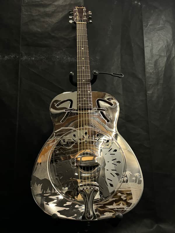 Fender FR-55 Hawaiian Resonator Acoustic Guitar 2012 - Bell Brass Nickel image 1