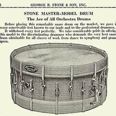 Ted Reed's, Geo. B. Stone & Son, 1941, 6.5x14" Master-Model, Single Ply Maple, 24-Lug Snare Drum image 2