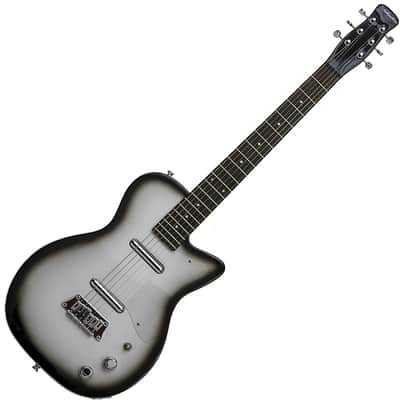 Mint Silvertone 1303 Classic Solid Body Single Cut Electric Guitar, Silverburst image 5