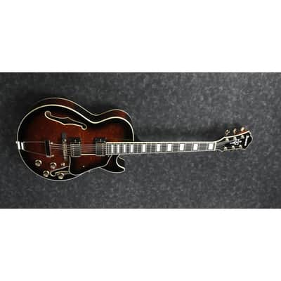 Ibanez AG95QADBS AG Artcore Expressionist Guitar - Dark Brown Sunburst image 3