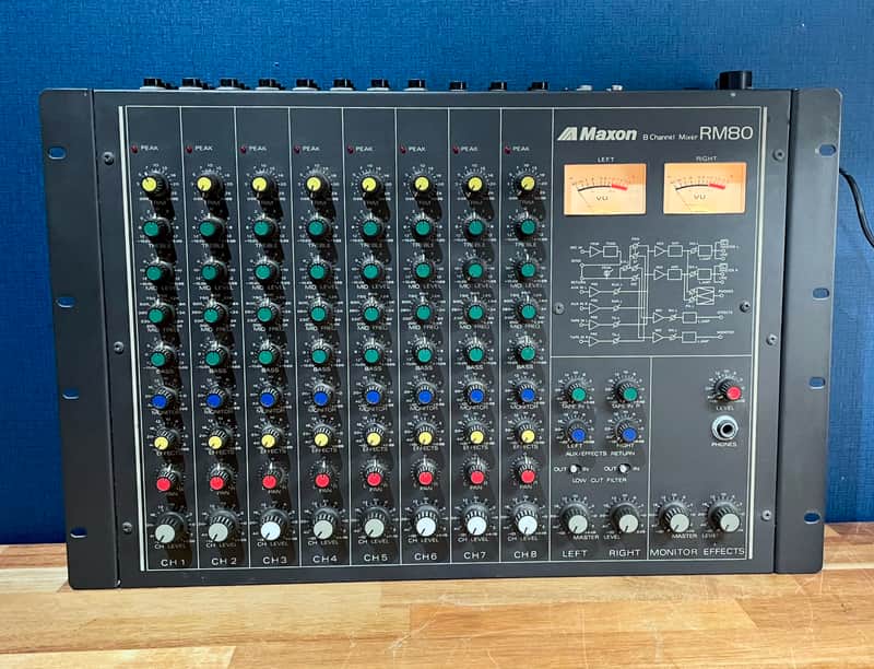 Maxon RM-80 8-Channel Stereo Vintage Mixer 1980s image 1