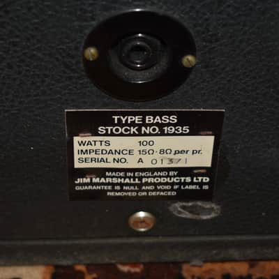 Vintage 1971 Marshall JMP Super Bass Stack Straight Slant Cab w/ Original Covers image 19