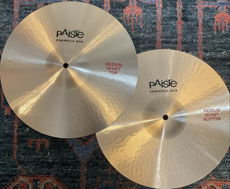 Mint Paiste 14" Formula 602 Medium Hi-Hat Cymbals (Pair) image 1