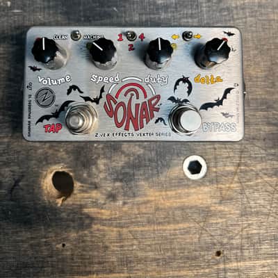 Zvex Vexter Series Sonar Tremolo with Tap Tempo 2010s - Silver with Graphic image 2