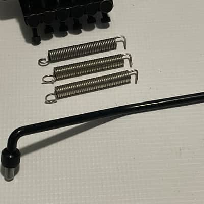 1980's Original Made in Germany Black Lefty Left-Handed Guitar Tremolo Bridge Vibrato & Arm image 2