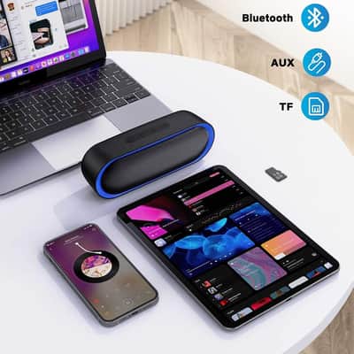 Waterproof Portable Bluetooth Speaker with TWS Stereo Sound, 24-Hour Playtime, Wireless Speaker for Shower, Pool, Beach & Outdoor Use image 5
