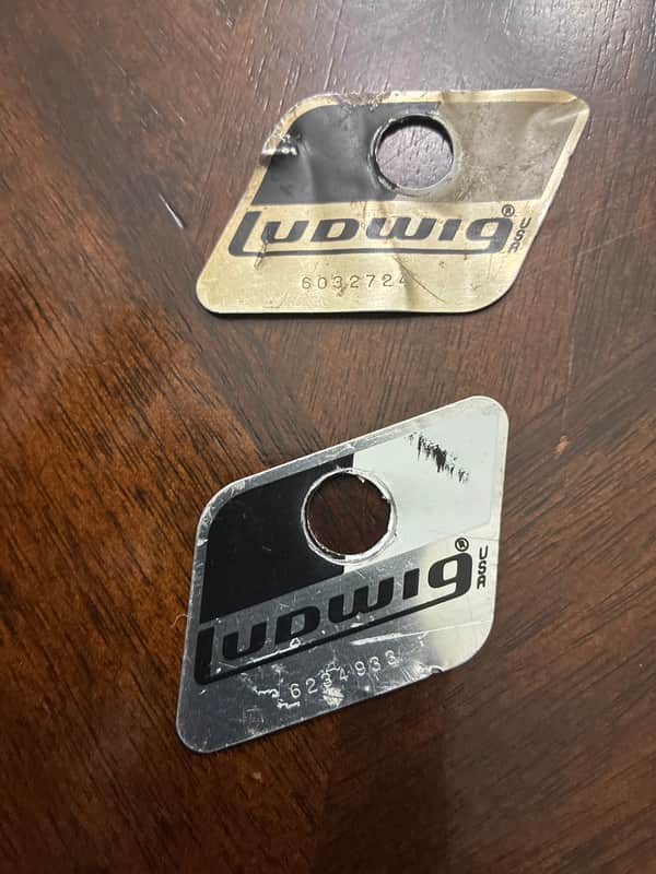 Ludwig Badge 1970’s - Silver/Black image 1