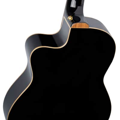 Ortega Performer Series Nylon string Guitar, thinline body - RCE138-T4BK, 52mm Nut Width w/ Gig Bag image 11
