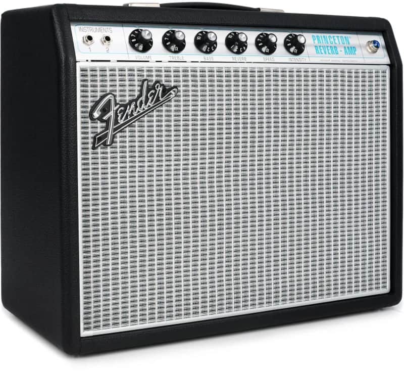 Fender '68 Custom Princeton Reverb-Amp 12-Watt 1x10" Guitar Combo - Black image 1