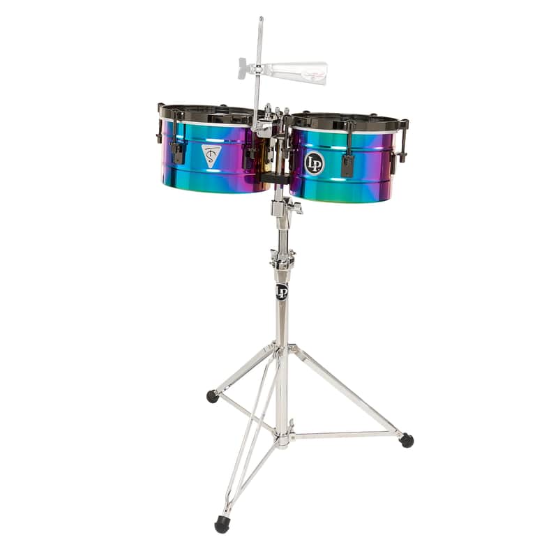 Latin Percussion 9-1/4"/10-1/4" Tony Succar Timbalitos - Rainbow Black Nickel image 1