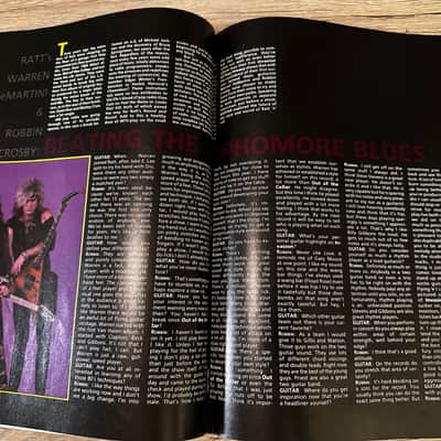 Guitar For The Practicing Musician RATT Warren DeMartini Robin Crosby Dec 1985 Back Issue with Tab image 5
