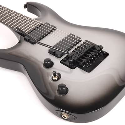 Agile Interceptor 7 String Left Handed Electric Guitar with Floyd Rose Pro 725 EB DNC Silverburst image 4