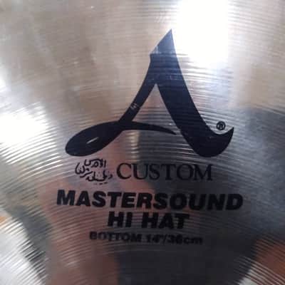 Zildjian 14" A Custom Mastersound Hi-Hat Cymbals (Pair) 1999 - Present - Brilliant image 10
