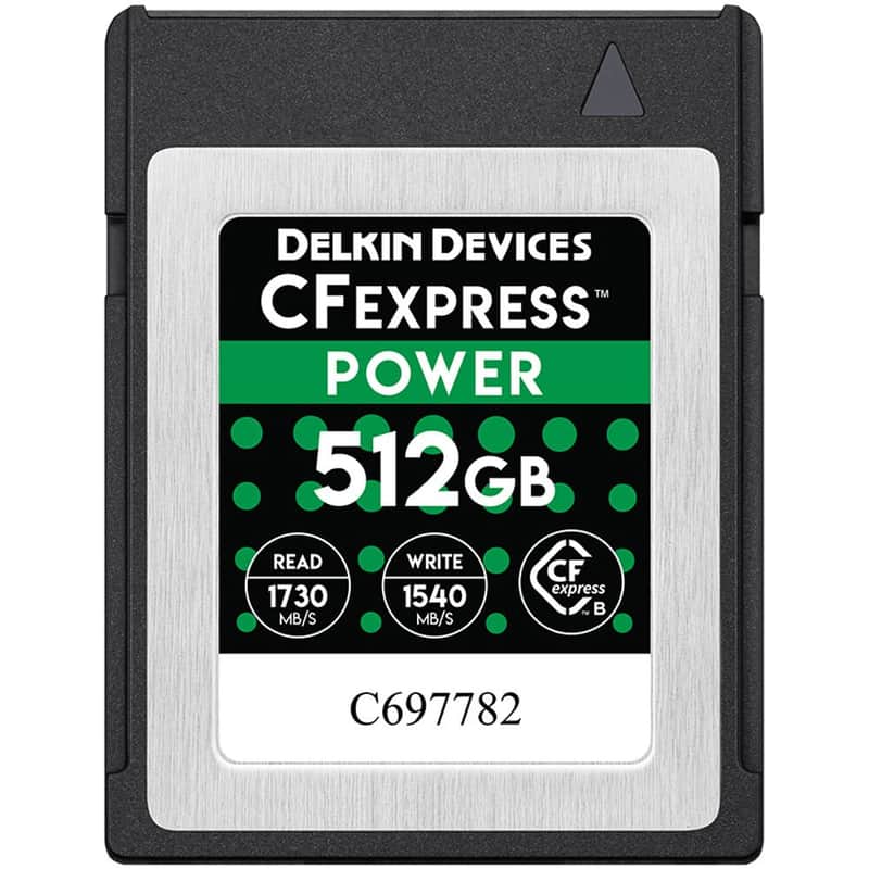 Delkin Devices 512GB CFexpress POWER Memory Card image 1