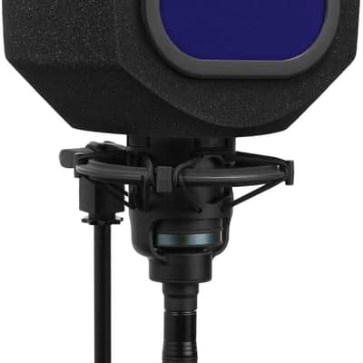 Soundbox Vocal Recording Isolation Booth | Portable Microphone Shield, Pop Filter for Studio-Quality Sound for Singing, Podcasting, Acoustic High-Density Foam Ball, Mic Soundproof Box (Royal Blue) image 1