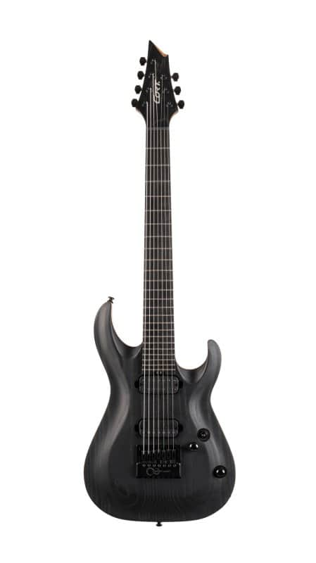 Cort KX707 KX Series 707 EverTune 7-String Electric Guitar. Open Pore Black DIRECT SHIP image 1