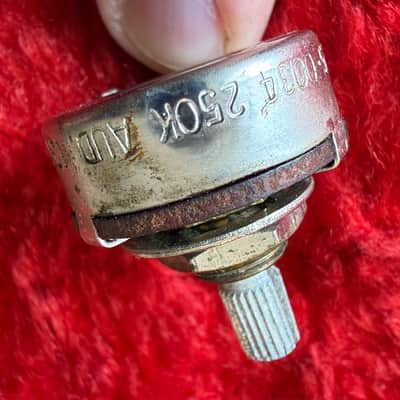 1965 Fender Stratocaster CTS Dishback Crater 250K Split Shaft Potentiometer Pot image 5
