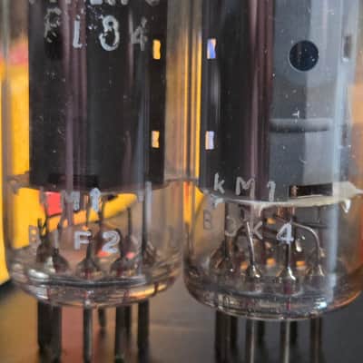 Mullard EL84 kM1 B — Perfect matched pair, NOS in boxes, 97% on AVO CT160 image 5