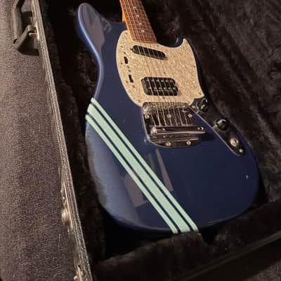 Fender Kurt Cobain Mustang 2012 - 2013 Dark Lake Placid Blue with Stripe image 9
