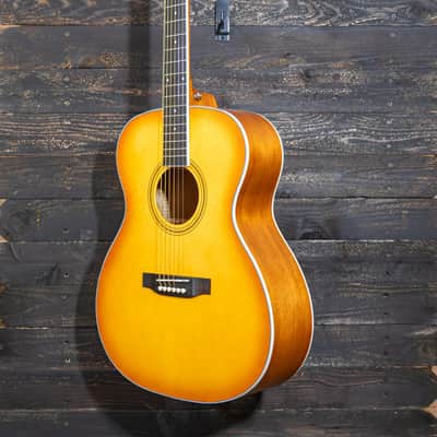 Nashville Guitar Works Edgeburst Orchestra Acoustic Guitar w/ Case image 3