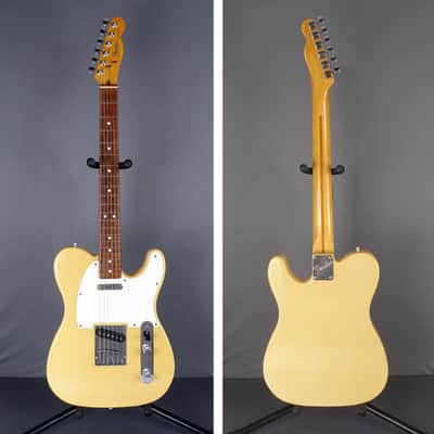 1984 Fender Telecaster Vintage American Top Loader Bridge Ivory White Blonde E3 with Hardshell Case image 3
